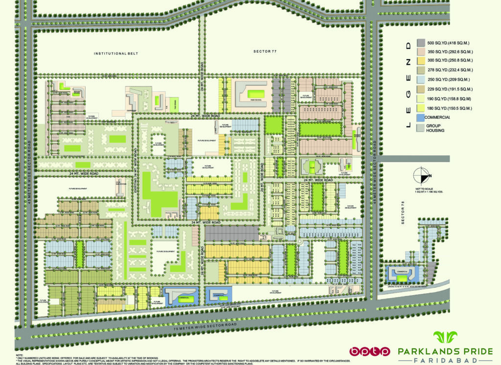 BPTP Parklands Pride Sector 77 Faridabad Master Plan